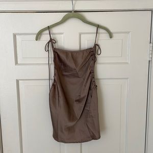 Lost in Paris Taupe Top by 12th Tribe